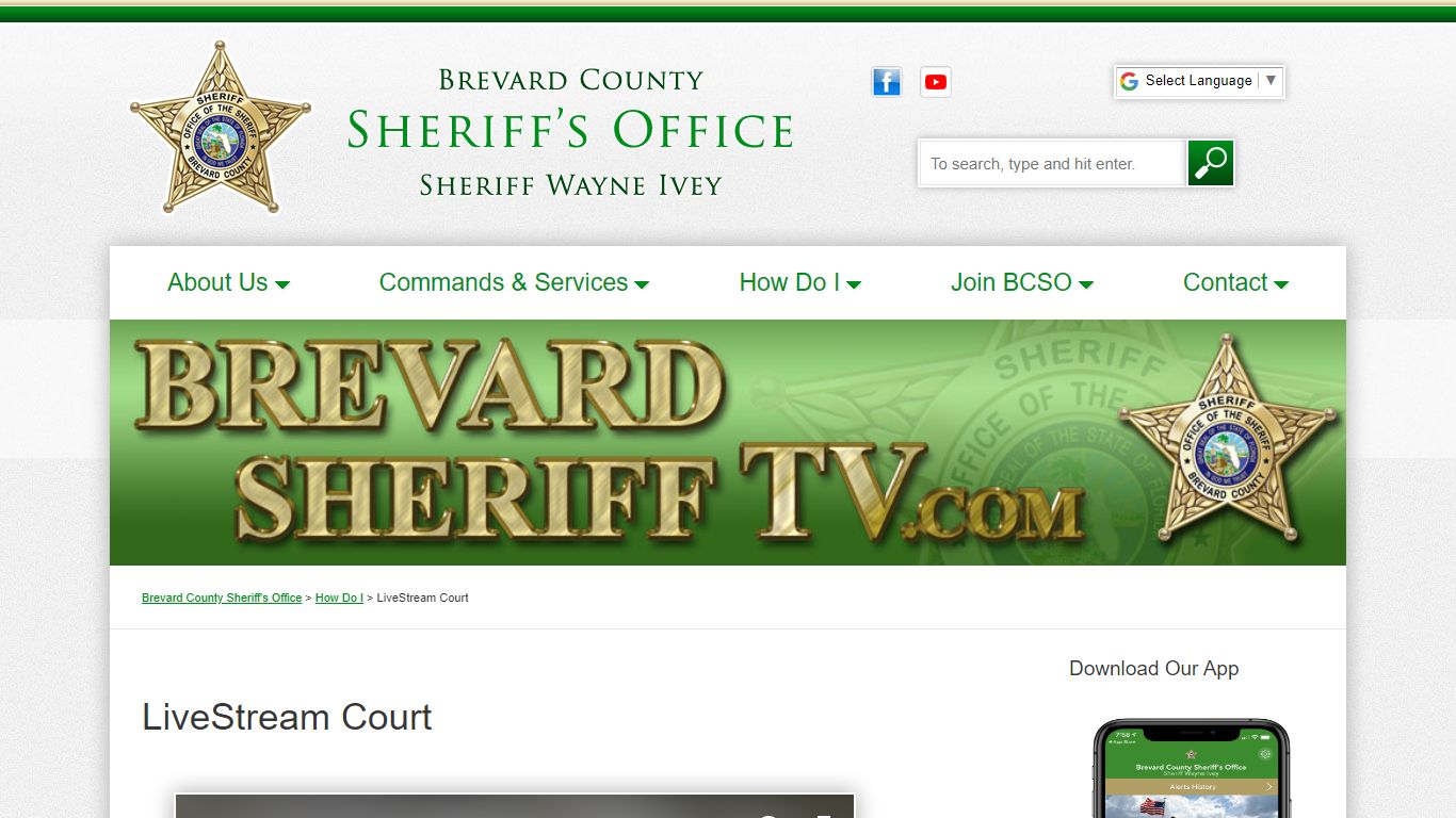 LiveStream Court : Brevard County Sheriff's Office - BrevardSheriff